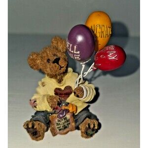Boyds Bear Bearstone Goodfer U Bear Way To Go Figurine 227729 Balloons